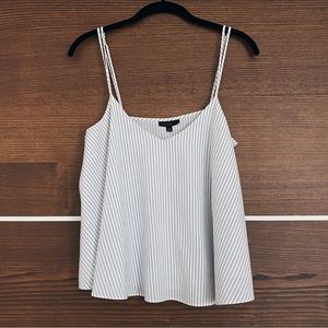 Topshop White/Blue Striped Tank